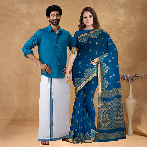 Couple Combo | Combo Dress for Couple Buy Couple Combo Dress Online from Ramraj Cotton Couple Combo | Combo Dress for Couple Buy Couple Combo Dress Online from Ramraj Cotton