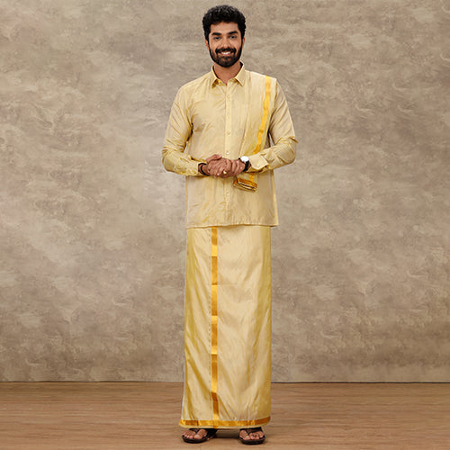 Art Silk Shirt & Dhoti Sets
