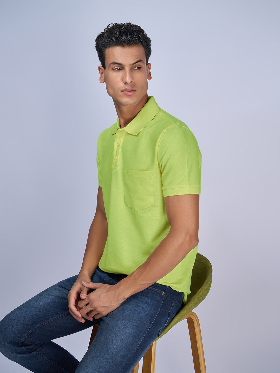 Men Cotton Rich Smart Fit Expert Polo T-Shirt Green EP47