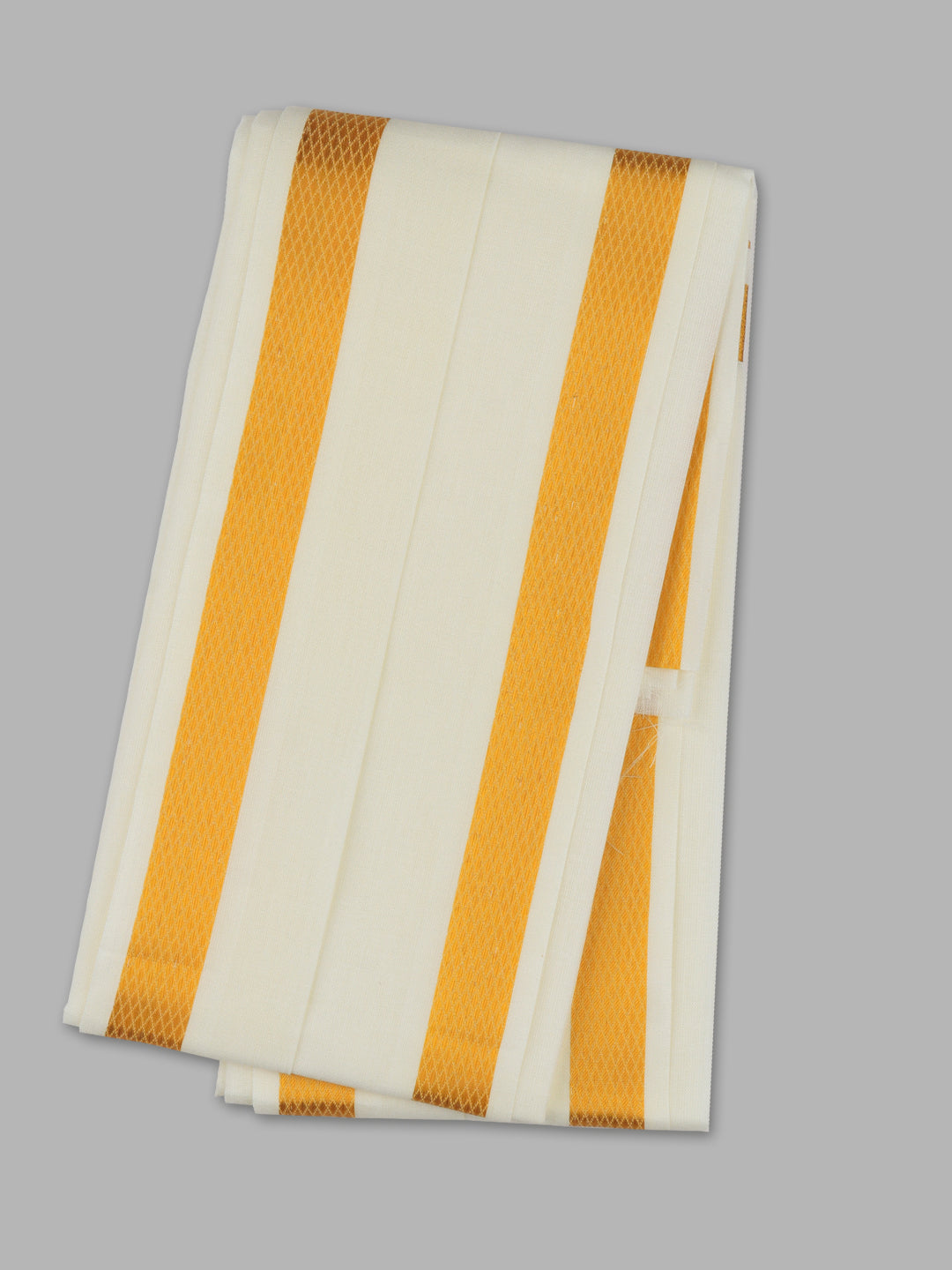 Cotton Blend Cream Towel with 3/4" inch Gold Jari Border Greedam