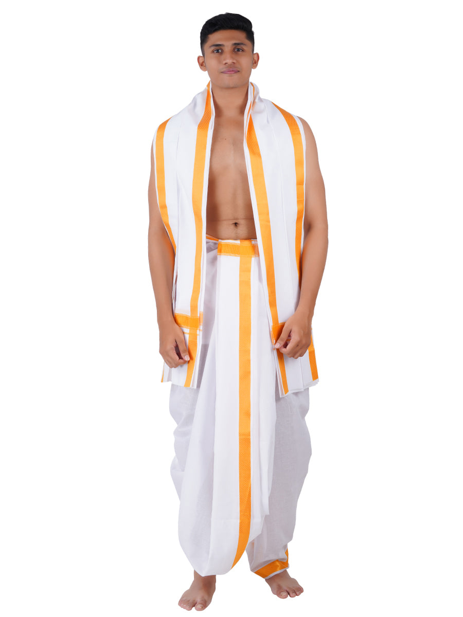 Mens Panchakacham Dhoti with Angavasthram Srisailam (9+5)
