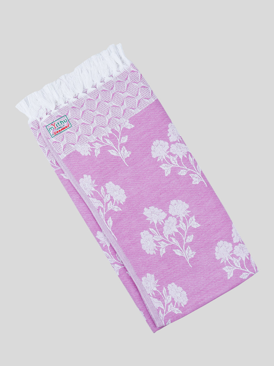 Cotton Colour Bath Towel Jakkard-Magenta