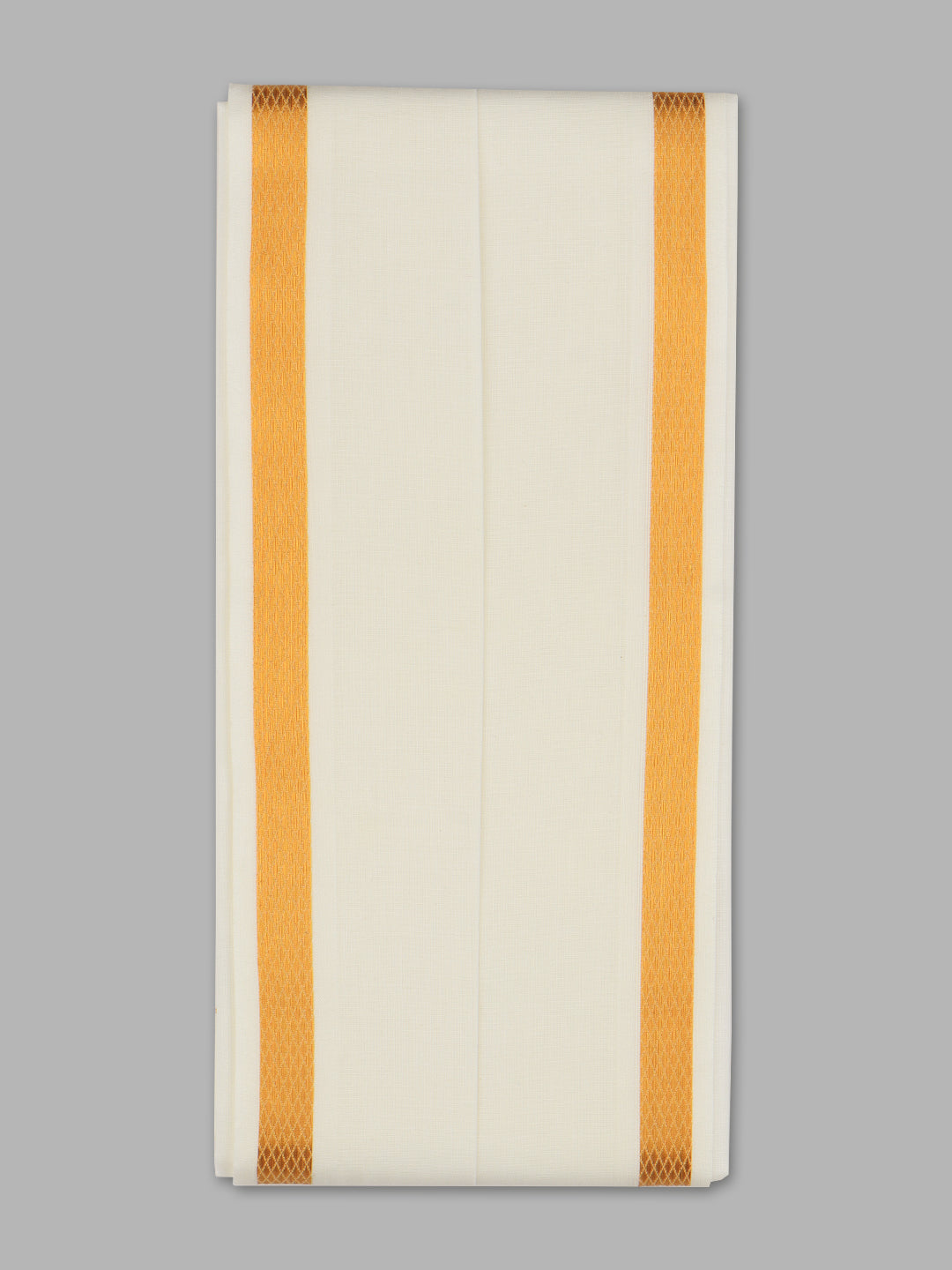 Cotton Blend Cream Towel with 1/2" inch Gold Jari Border Greedam