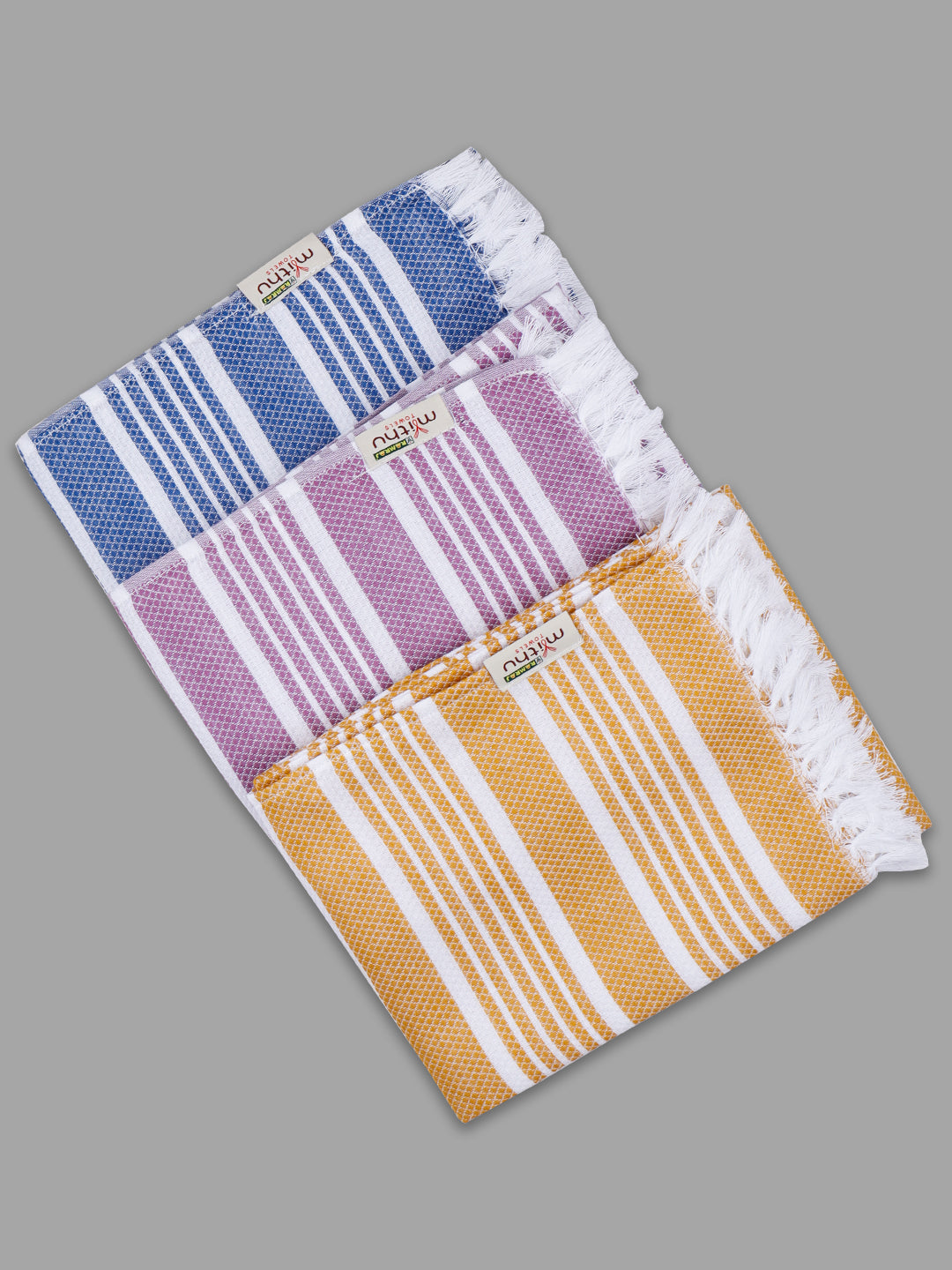 100% Cotton Striped Family Bath Towel Signature 1128 (Pack of 5)