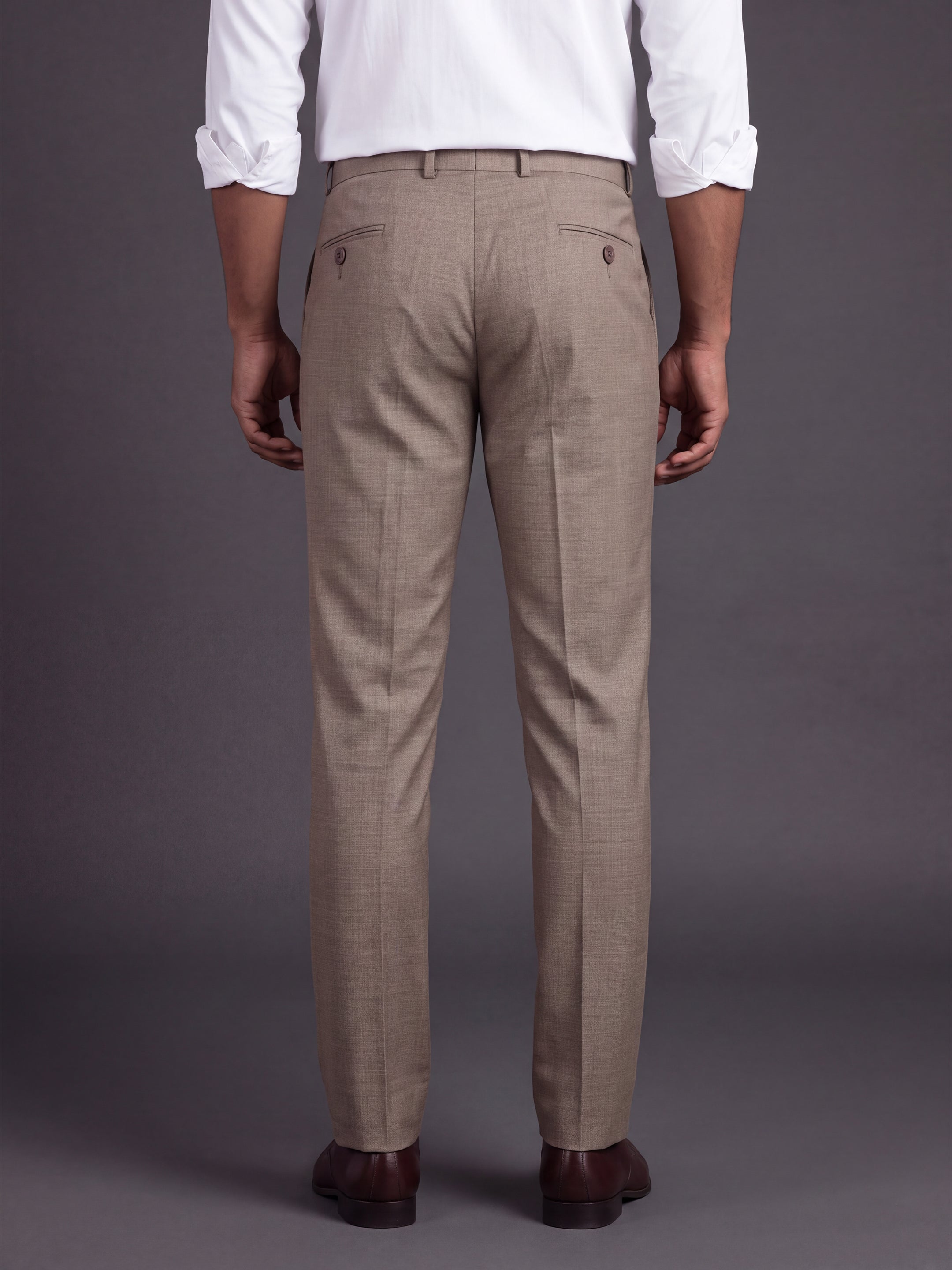 Prima Club Cotton Poly Viscose Stretchable Waistband Brown Pants