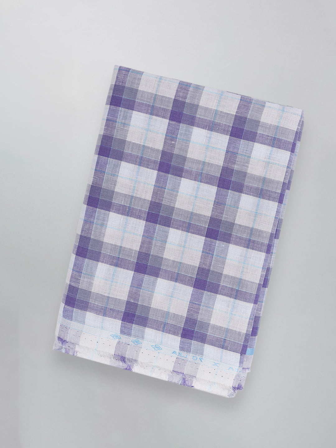 Men Linen Rich Ink Blue Checks Shirt Fabric Prime