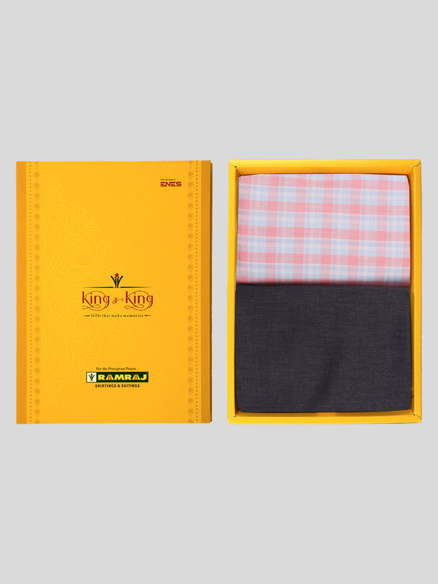 Cotton Checked Shirting & Suiting Gift Box Combo KK82-Ad vert