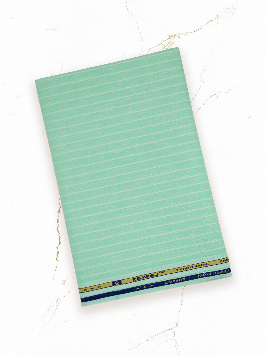 Men Cotton Rich Striped Shirt Fabric Green High Style