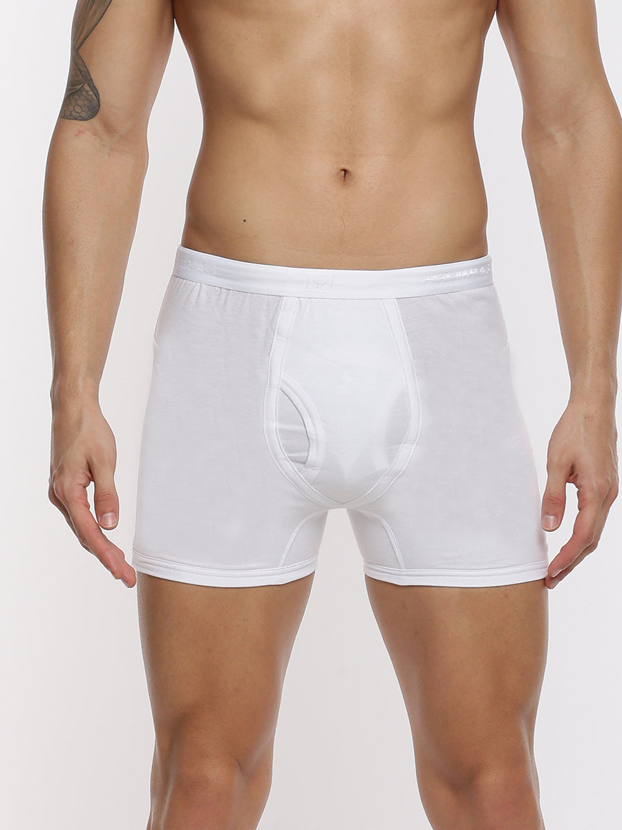 Finest Absorbent Cotton White Trunk without Pocket Imaxs Rib (2PCs Pack)