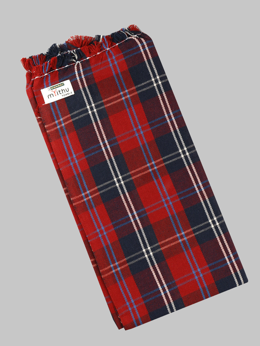 Highly Absorbent Cotton Colour Checked Bath Towel Hornet-View four