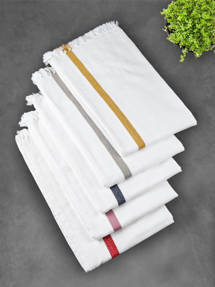 Combed Rib Spandex Outer Elastic Shorts White Acoste 1014 (2PCs Pack)-Mix colour