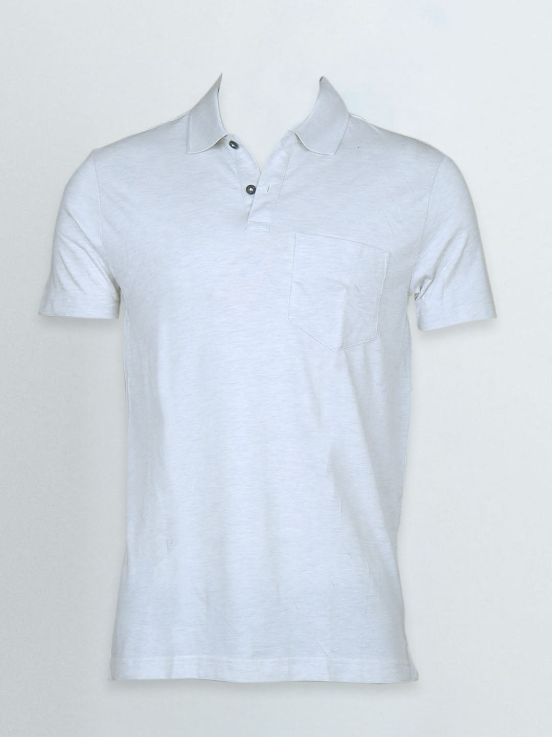 Men TENCEL™ Modal Fibers with Micro technology Polo T-Shirt Ecru Melange EMP8