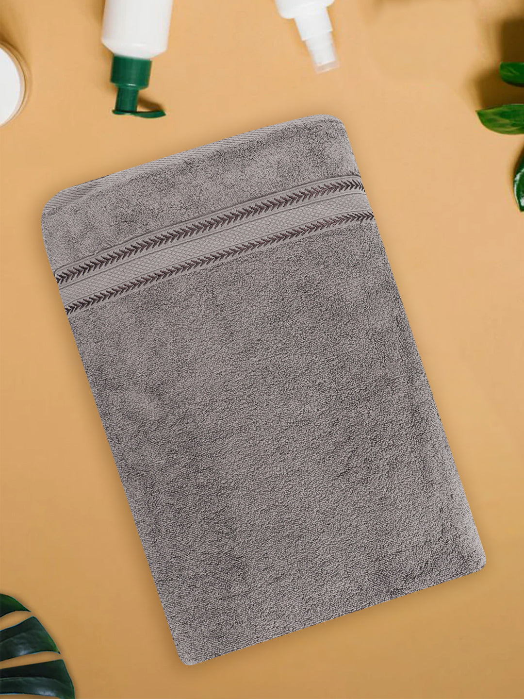 Luxury Bath Zero Twist Terry Towel Charcoal - 0.90m*1.80m