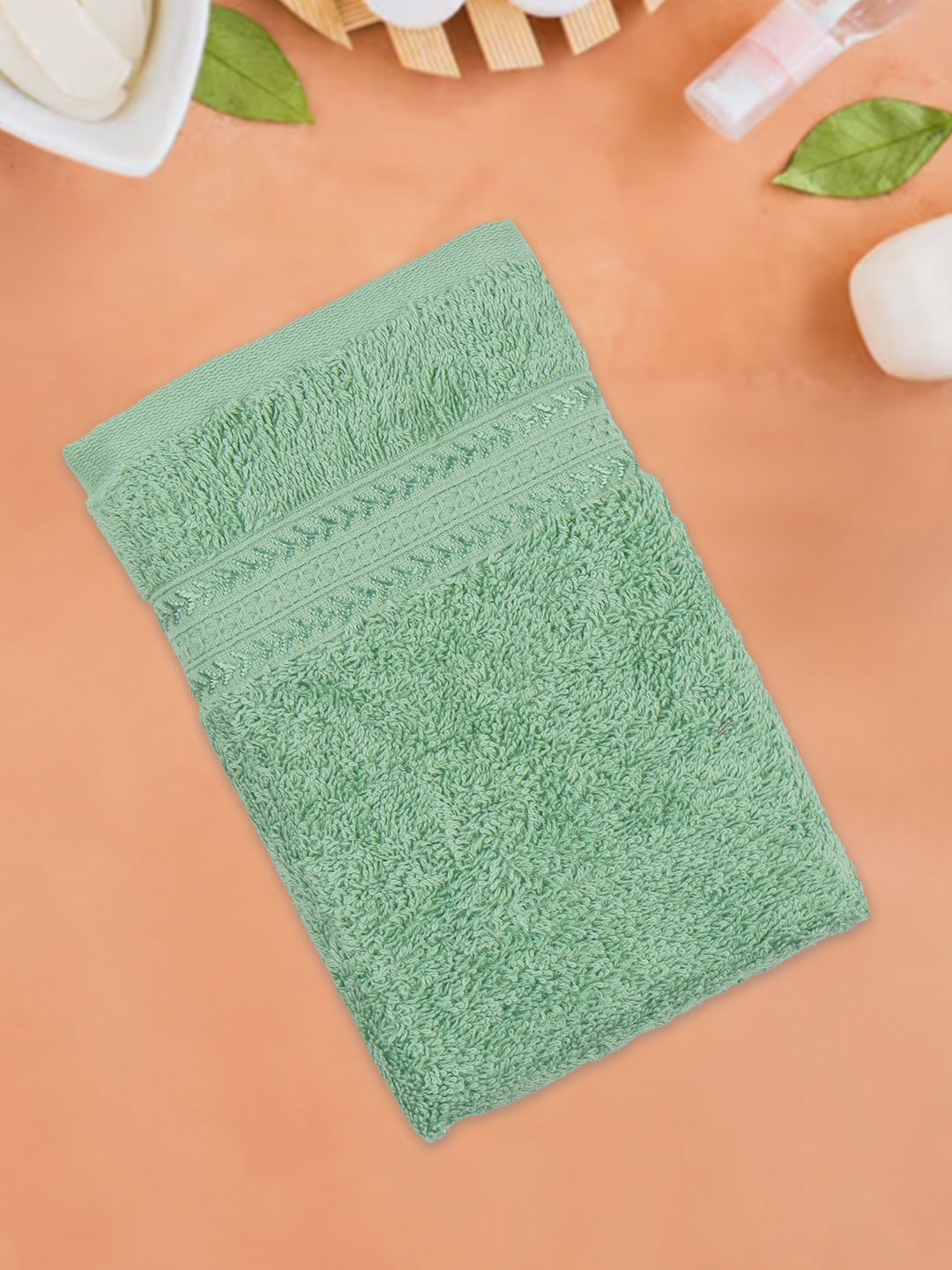 Bamboo Cotton Terry Hand Towel Green HC2 (Pack of 2)