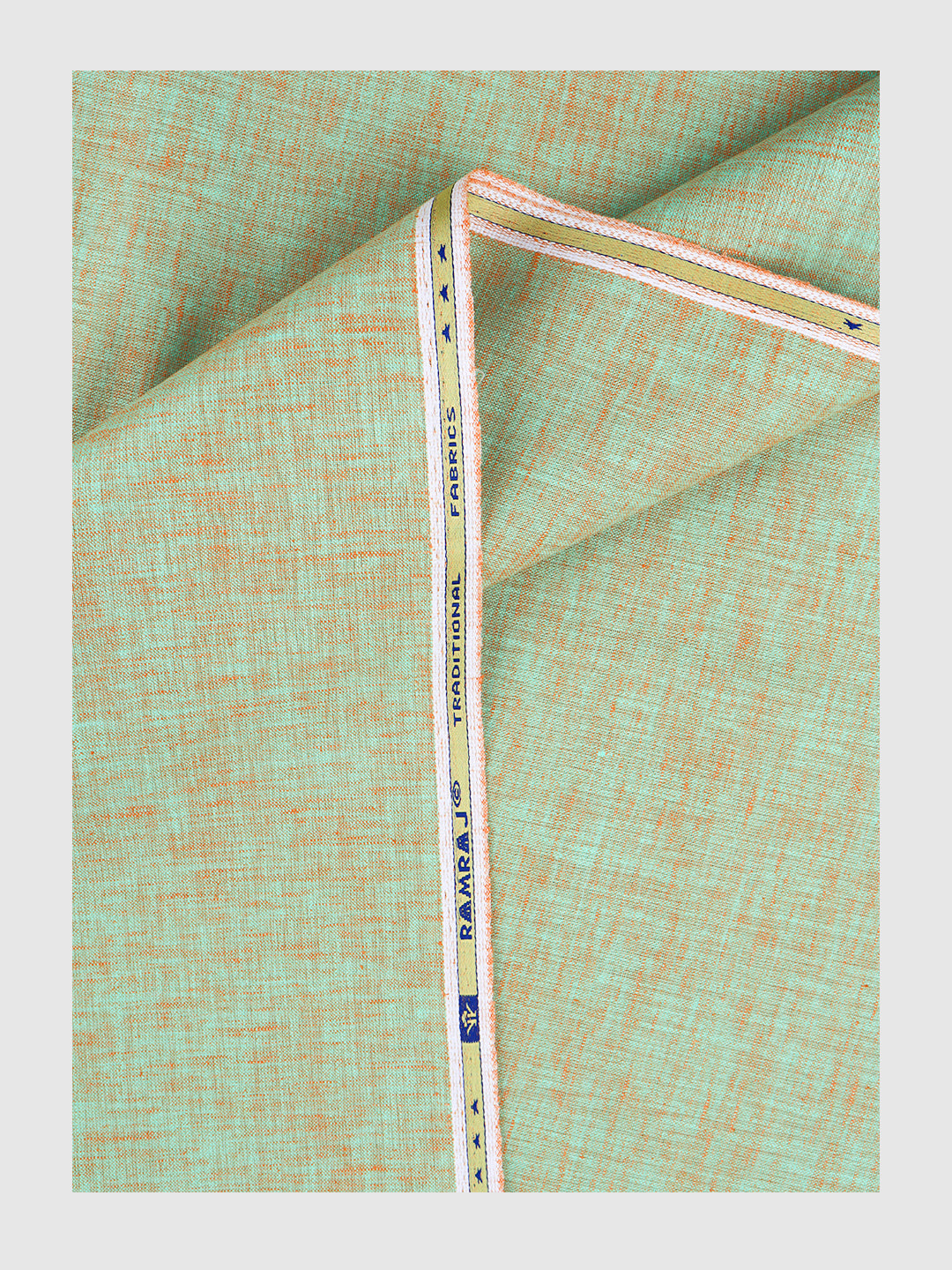 Boys Cotton Blend Green Self Design Shirt and Kurta Fabric Lampus