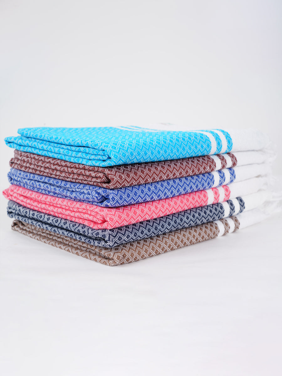 100% Cotton Bath Towel with Assorted Colour Diamond Plus Pack of 3