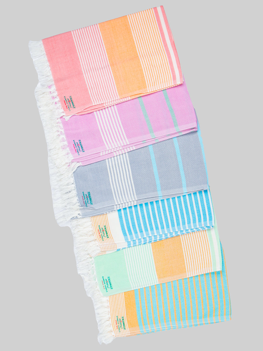 Quick Absorbent & Ultra Soft Bamboo Assorted Colour Hand Towels (Pack of 4)