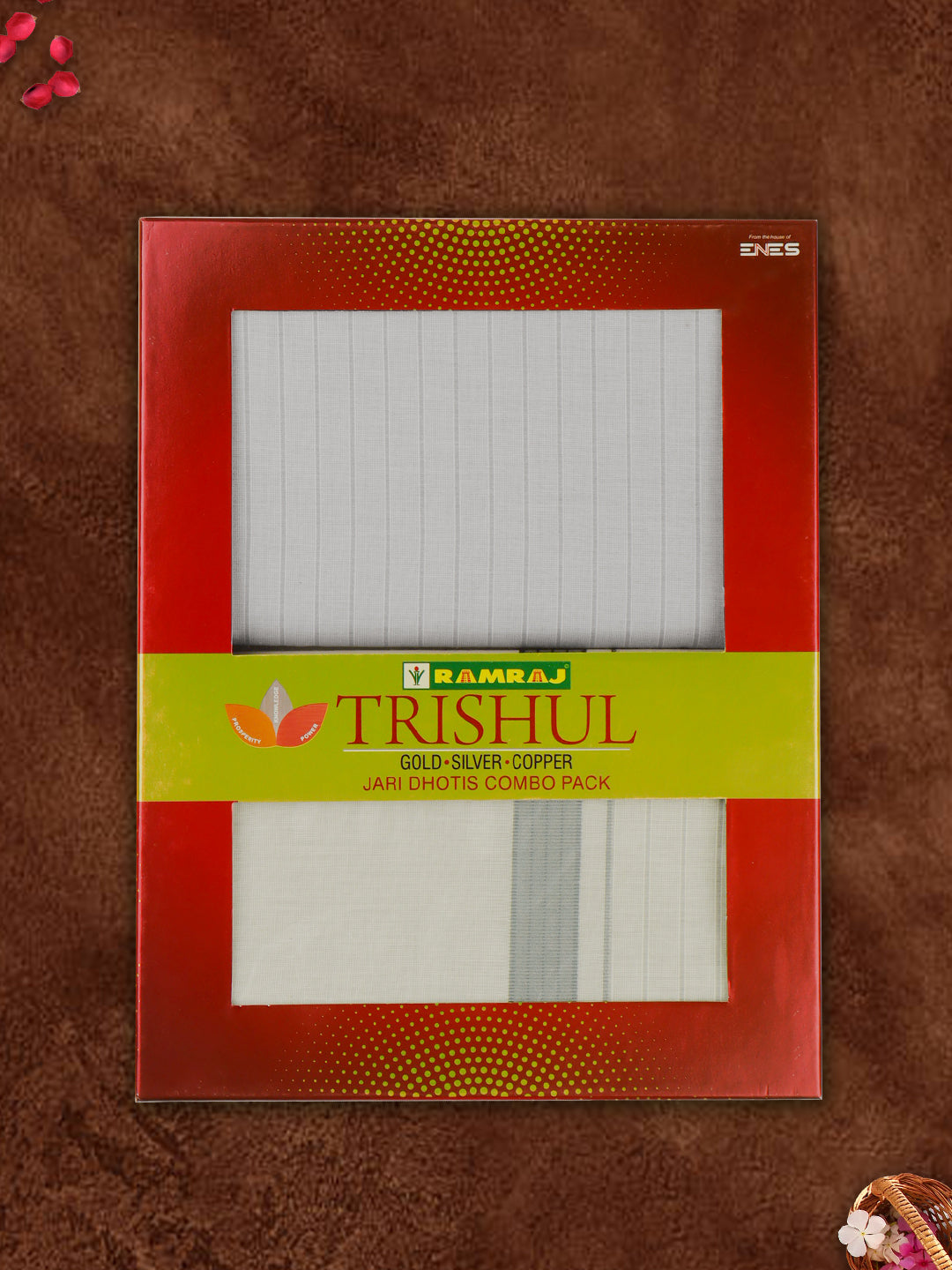 Men Tissue Grey Dhoti & Shirting Set Celebrity Delight