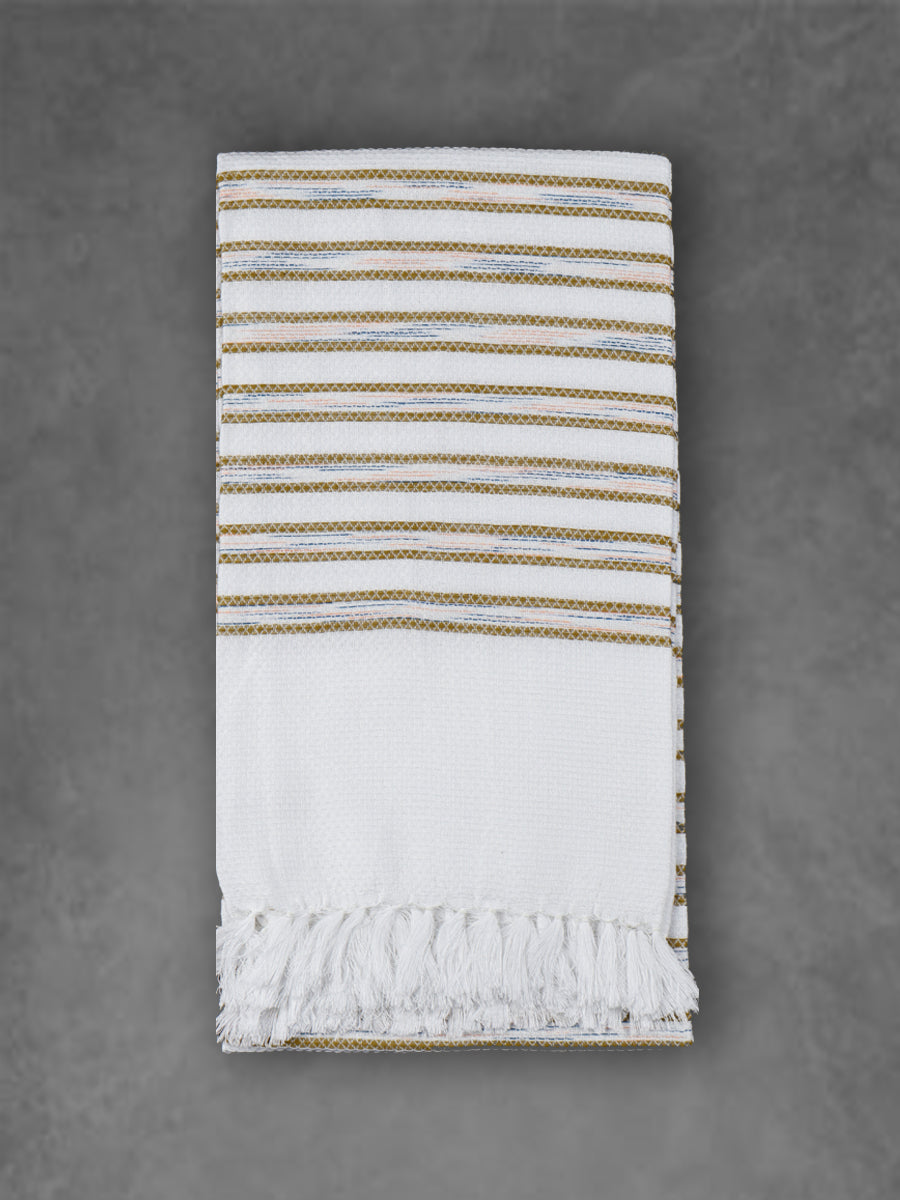100% Cotton Signature Soft Feel Striped Bath Towel 1055 -Golden