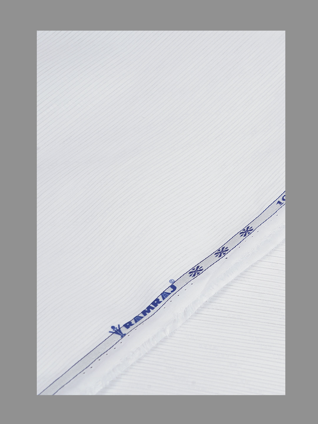 Men 100%Cotton Self Design Shirting White Forest 14