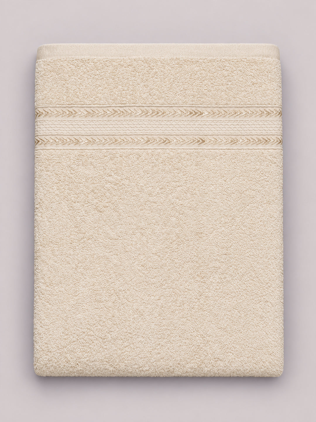 100% Cotton Ivory Terry Bath Towel - 380 GSM | 75 x 150 cm
