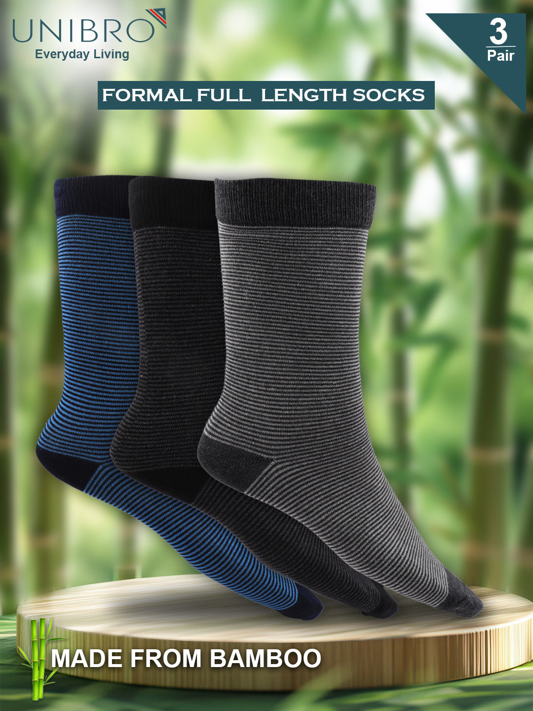 Men Assorted Formal Full Length Stripes Designed Socks FFD1