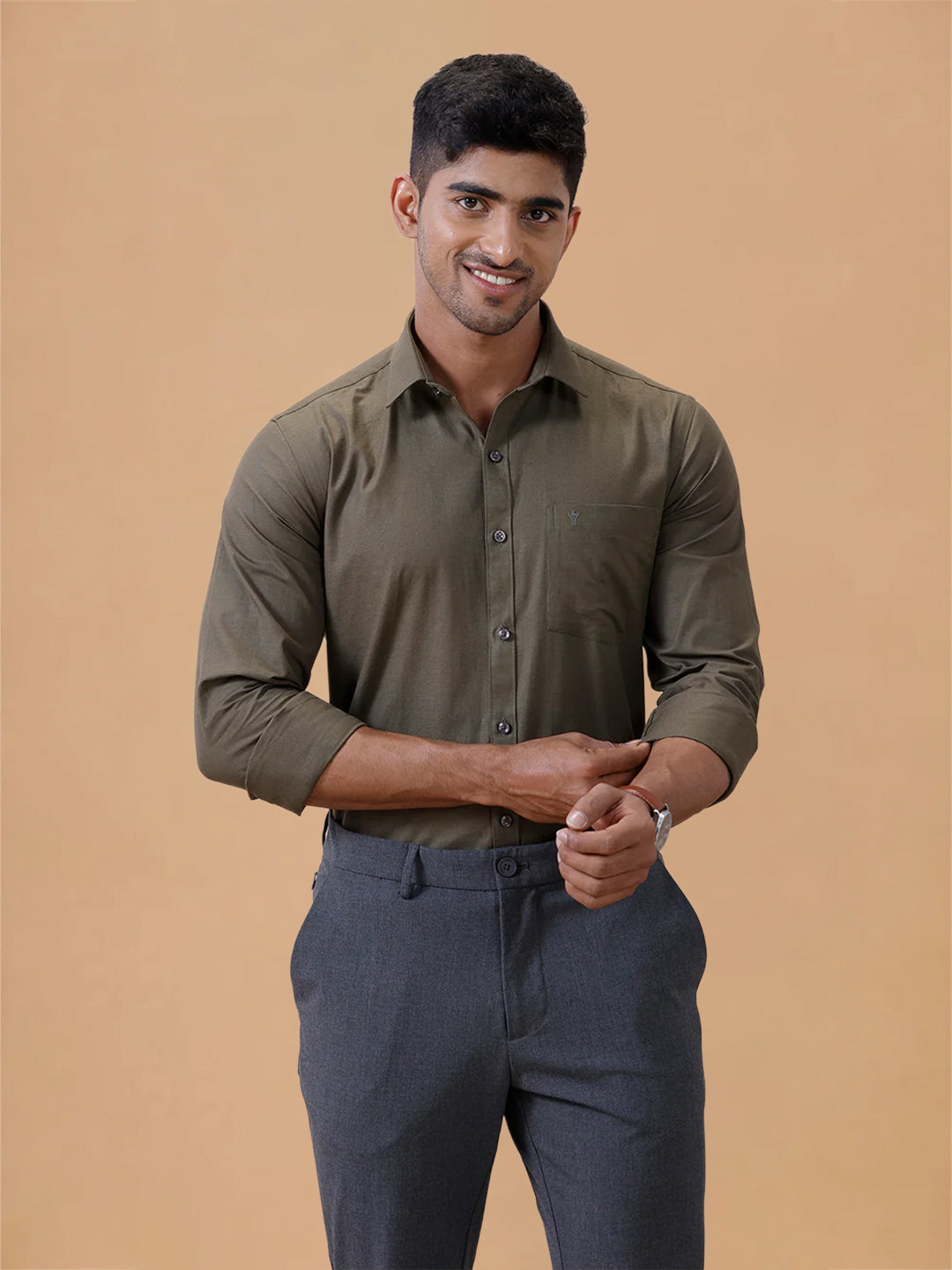 Cotton Rich DK Leaf Green Regular Fit T64 ANT9