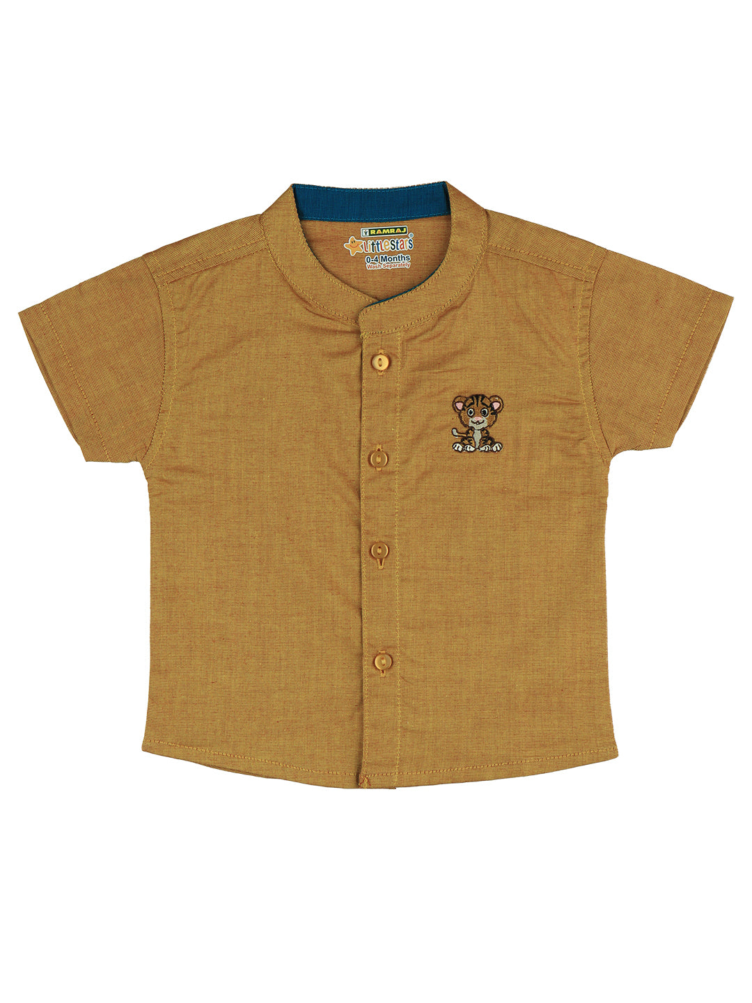 Born Baby Shirt & Dhoti Set Mustard GL7