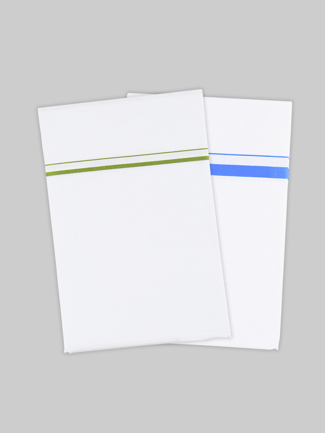 Mens Cotton Blend Dhoti with Assorted Border 2M (Pack of 2)