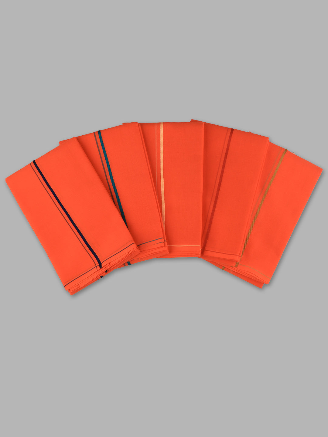 Devotional Orange Towel with Small Border (Pack of 2)