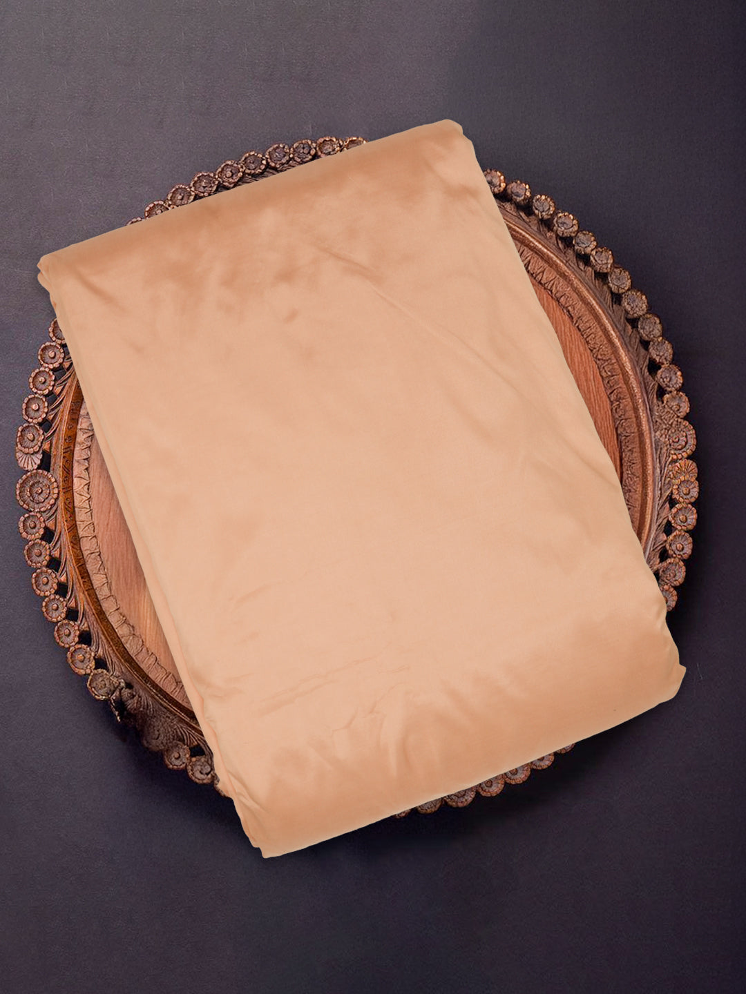 Premium Pure Silk Men Shirting Fabric Peach