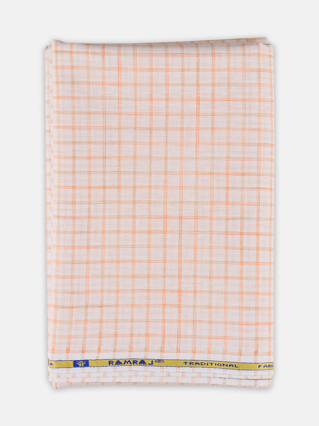 Men Cotton Rich White Checked Shirt Fabric High Style