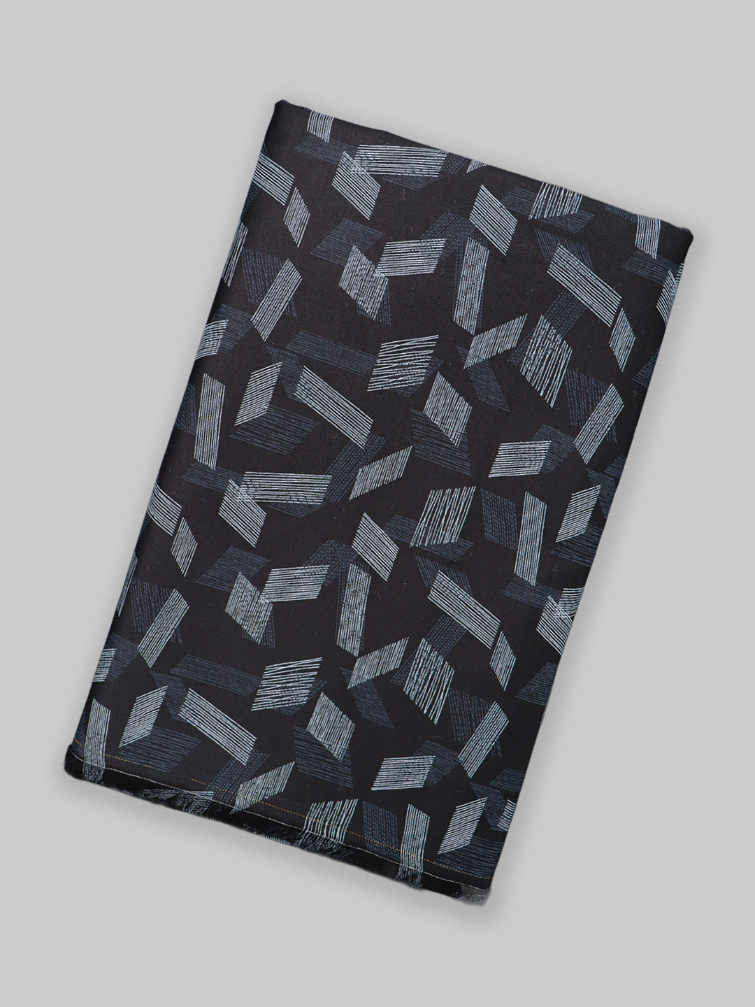 Men 100% Cotton Black Printed Shirt Fabric Oslo