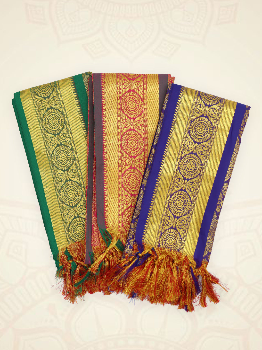 Art Silk Chakra Ponnadai Shawl Assorted Colour 517