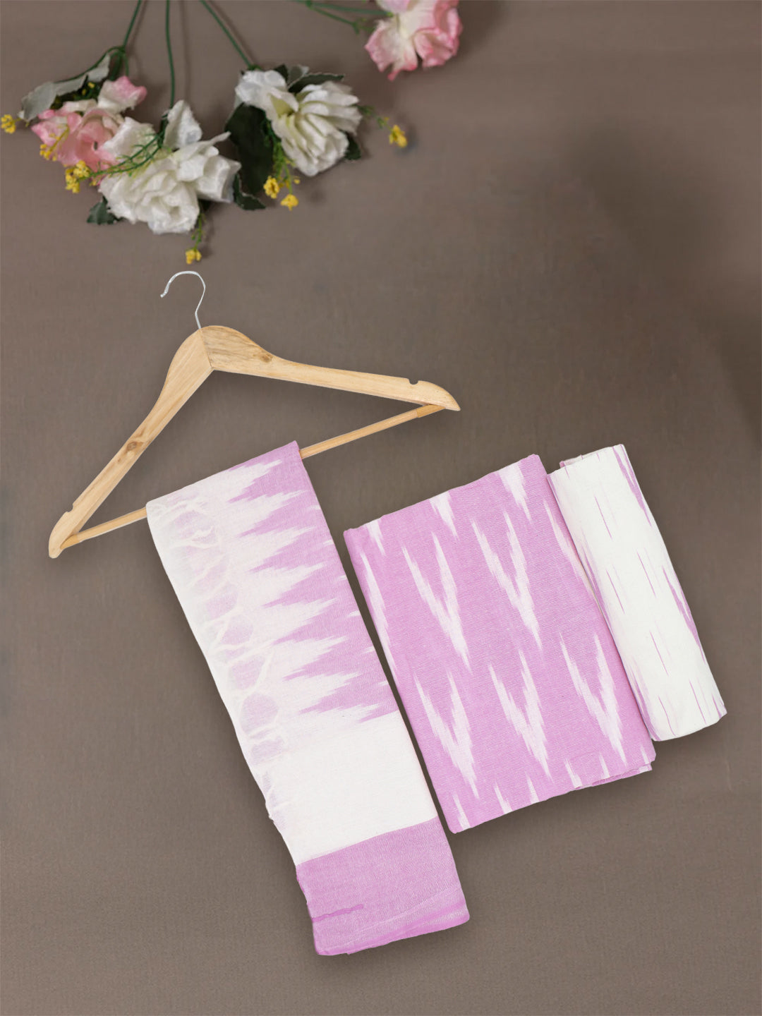 Women Pure Cotton Dress Material Light Pink DM321