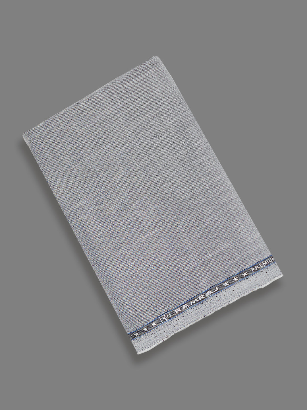 Premium Poly Viscose Stretch Plain Suiting Fabric Grey Mesmerize