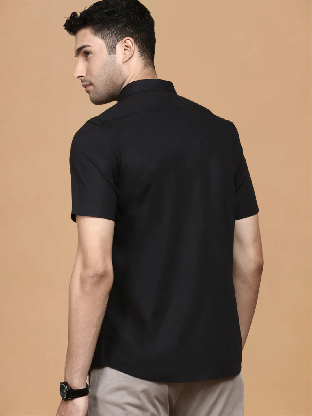 100% Cotton Regular Fit Classic Black Shirt