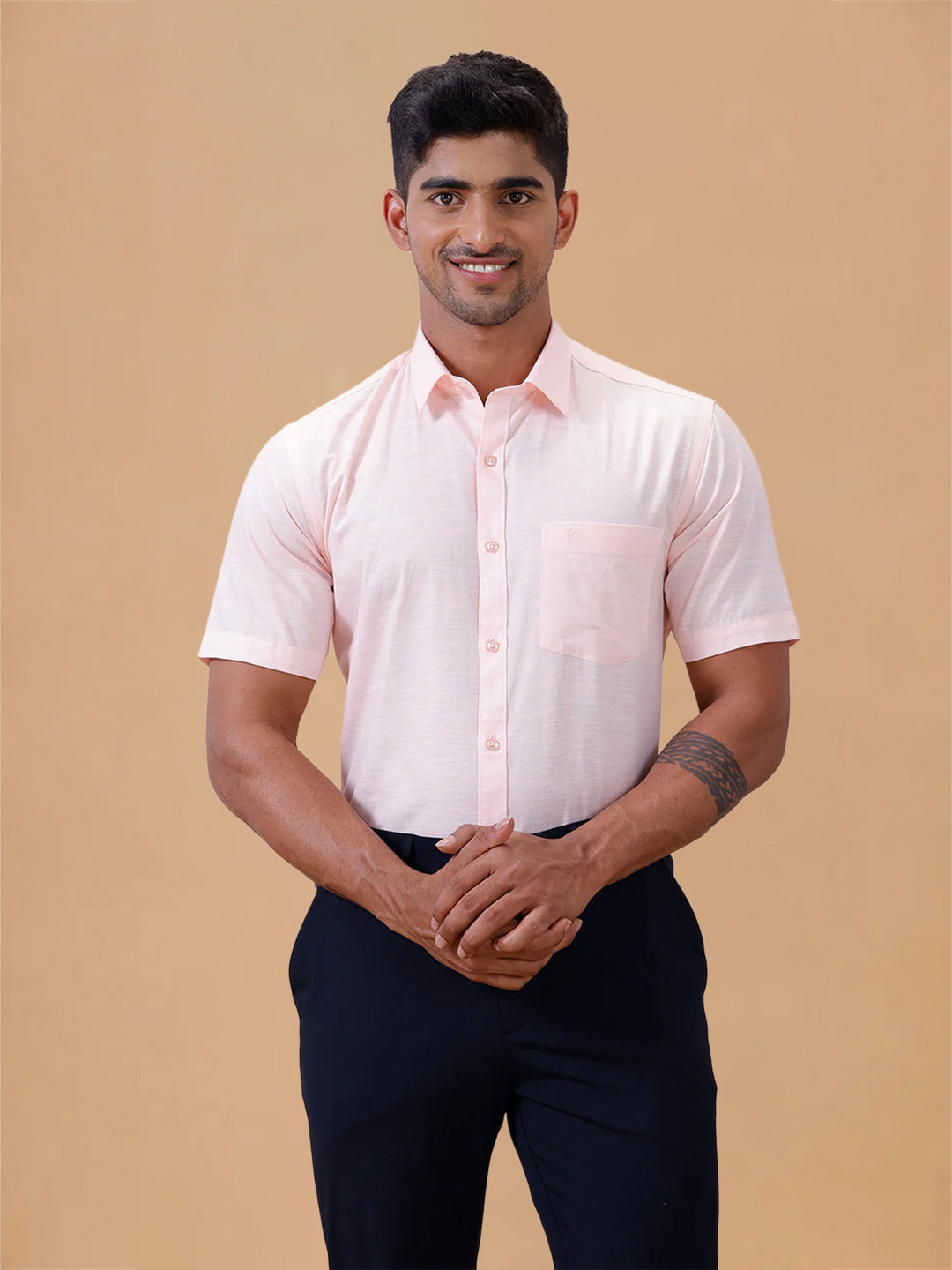Cotton Rich LT Pinky Orange Regular Fit T64 ANT2