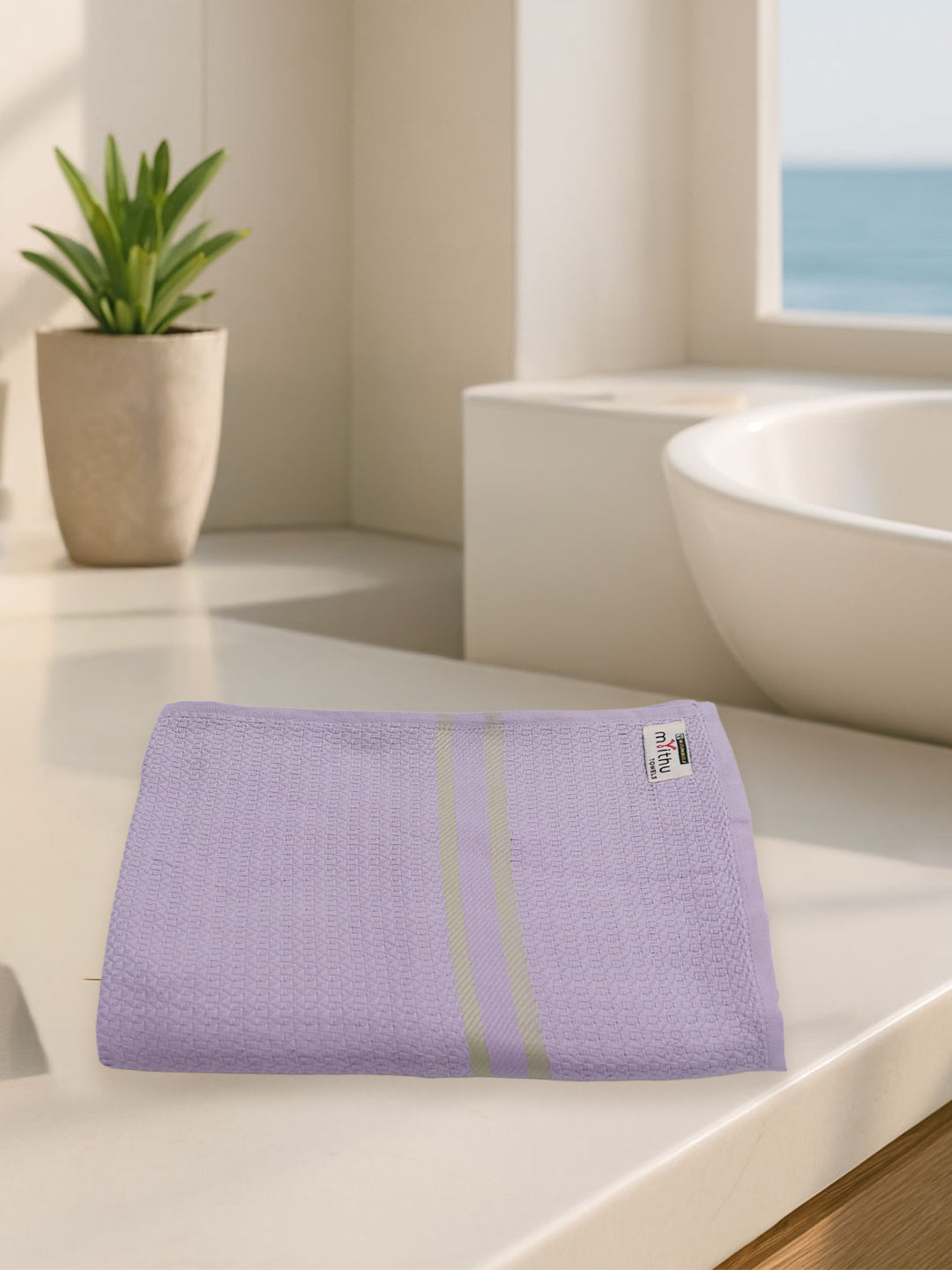 100% Cotton Self Designed Bath Towel Lavender Magnus MCB06