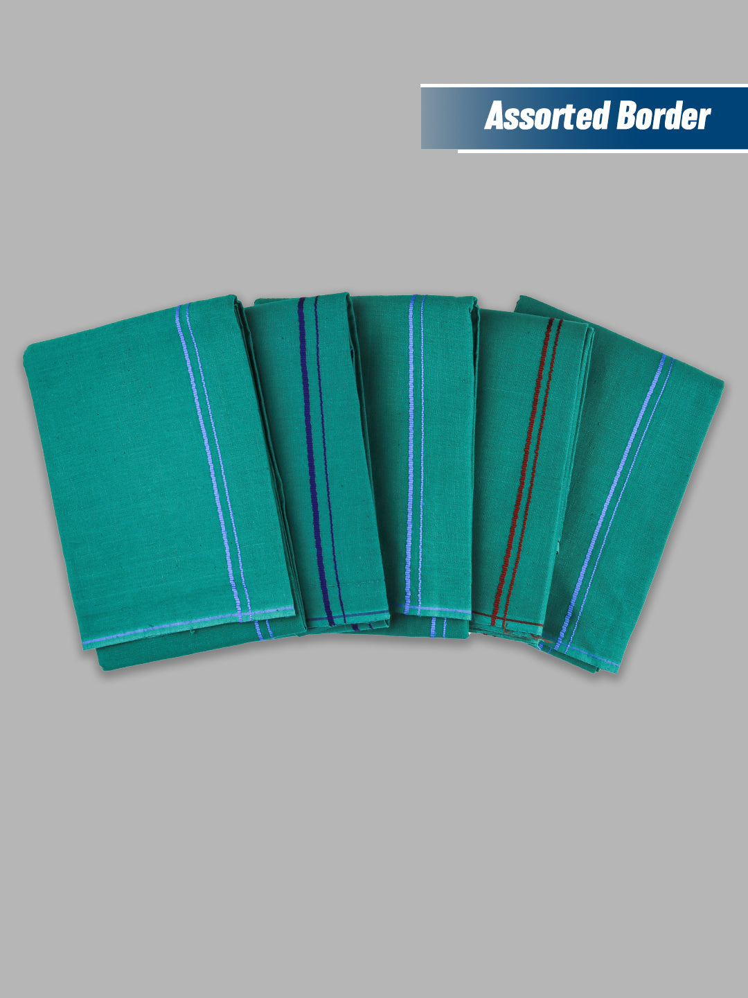 Devotional Towel Green with Small Border(Pack of 2)
