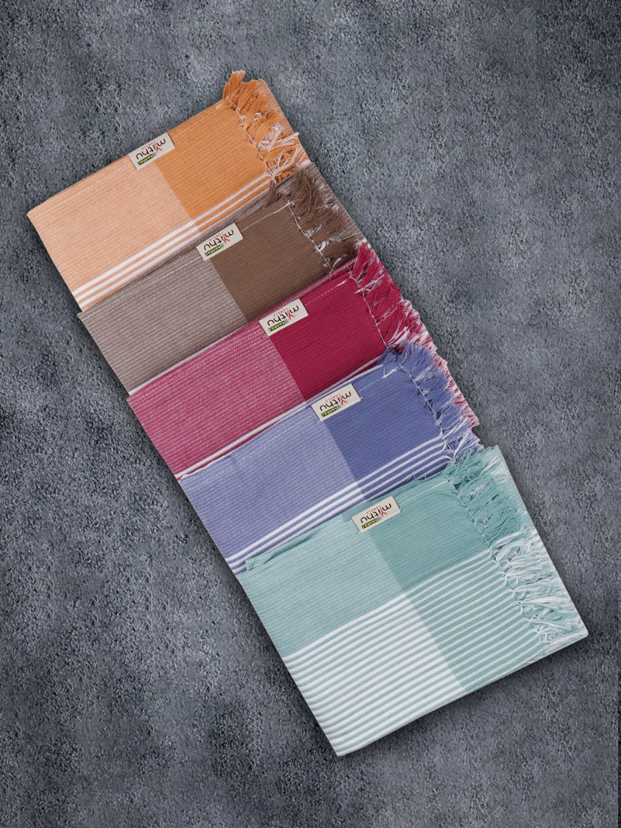 100% Cotton Signature Striped Bath Towel 1107 (Pack of 3)