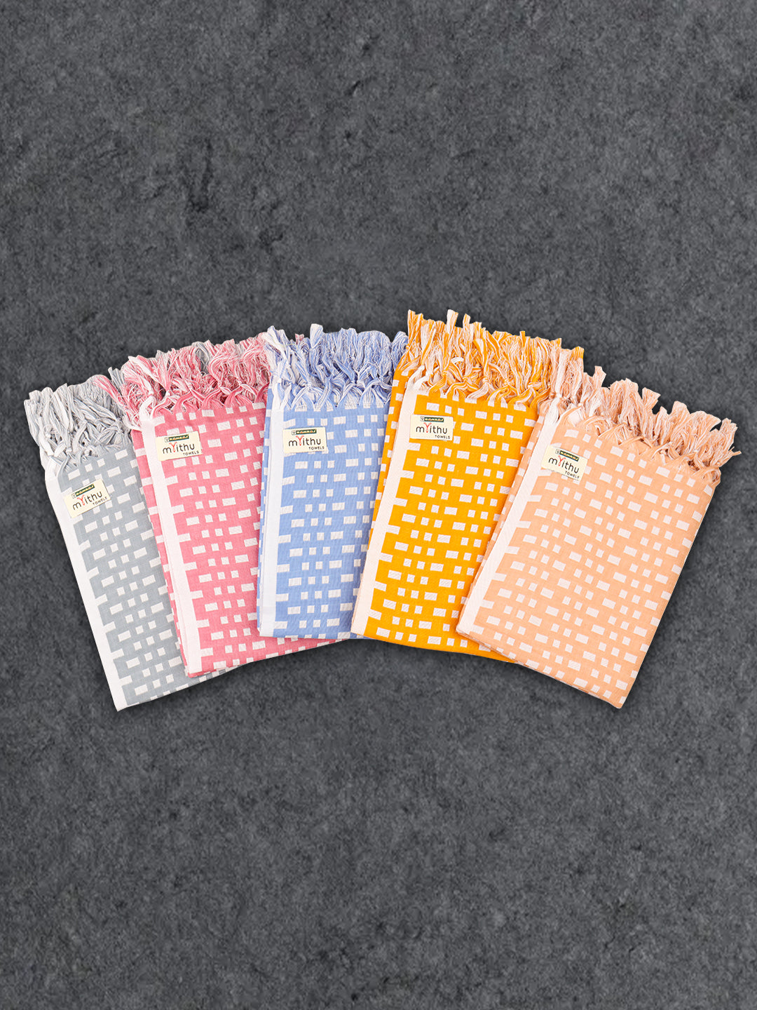 100% Cotton Bath Towel with Assorted Colour Twin Plus 896G