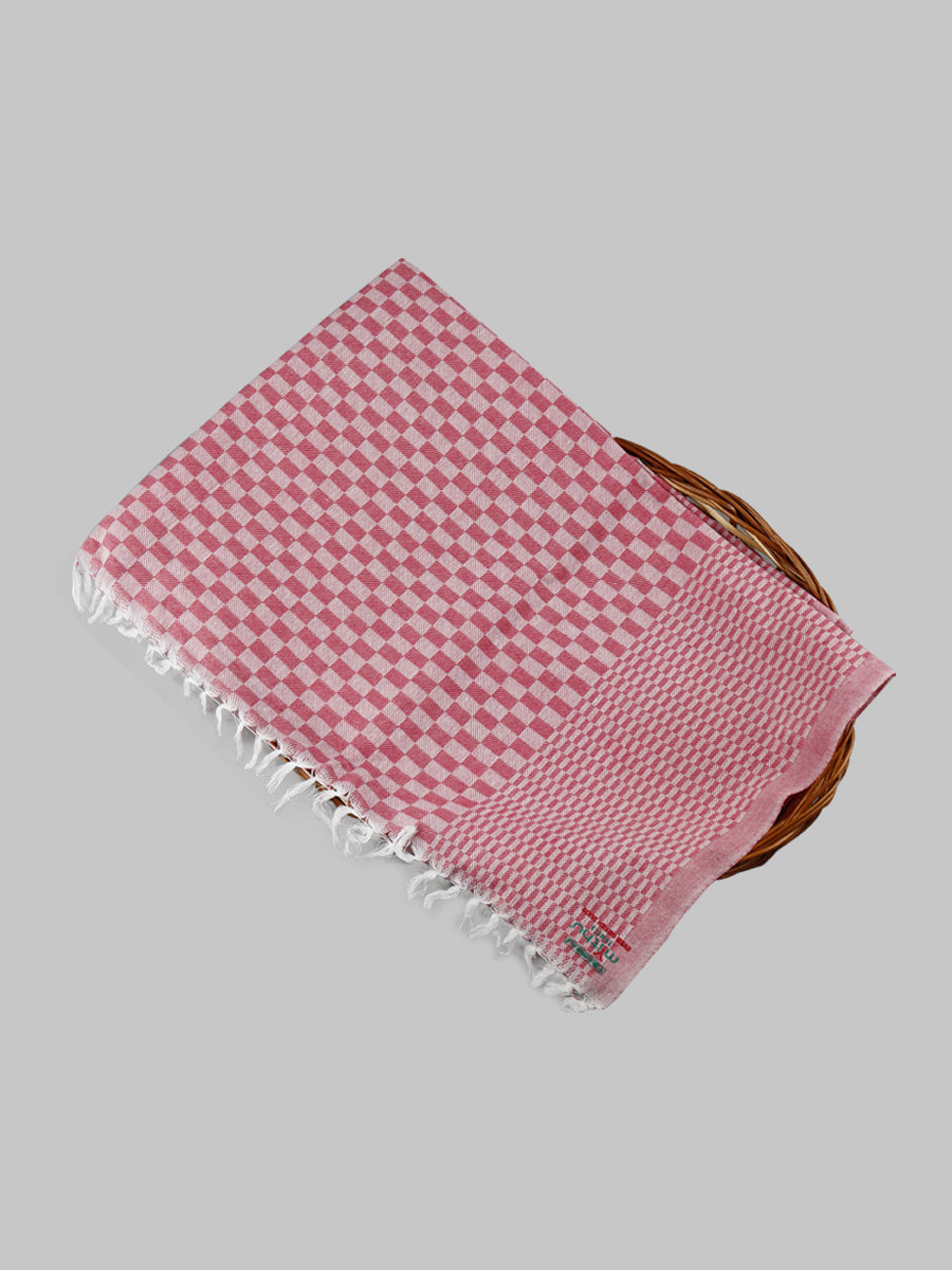 Evergreen Special Checked Bath Towel Colour-Brown