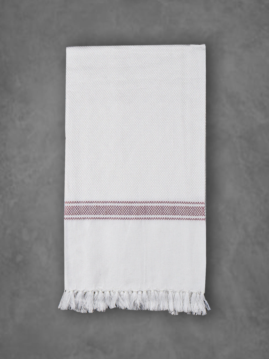 100% Premium Cotton Fast Absorbent White Bath Towel 1048 -Brown