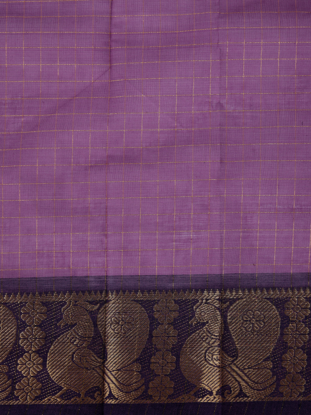 Women Chettinad Cotton Dark Purple Saree CCS08