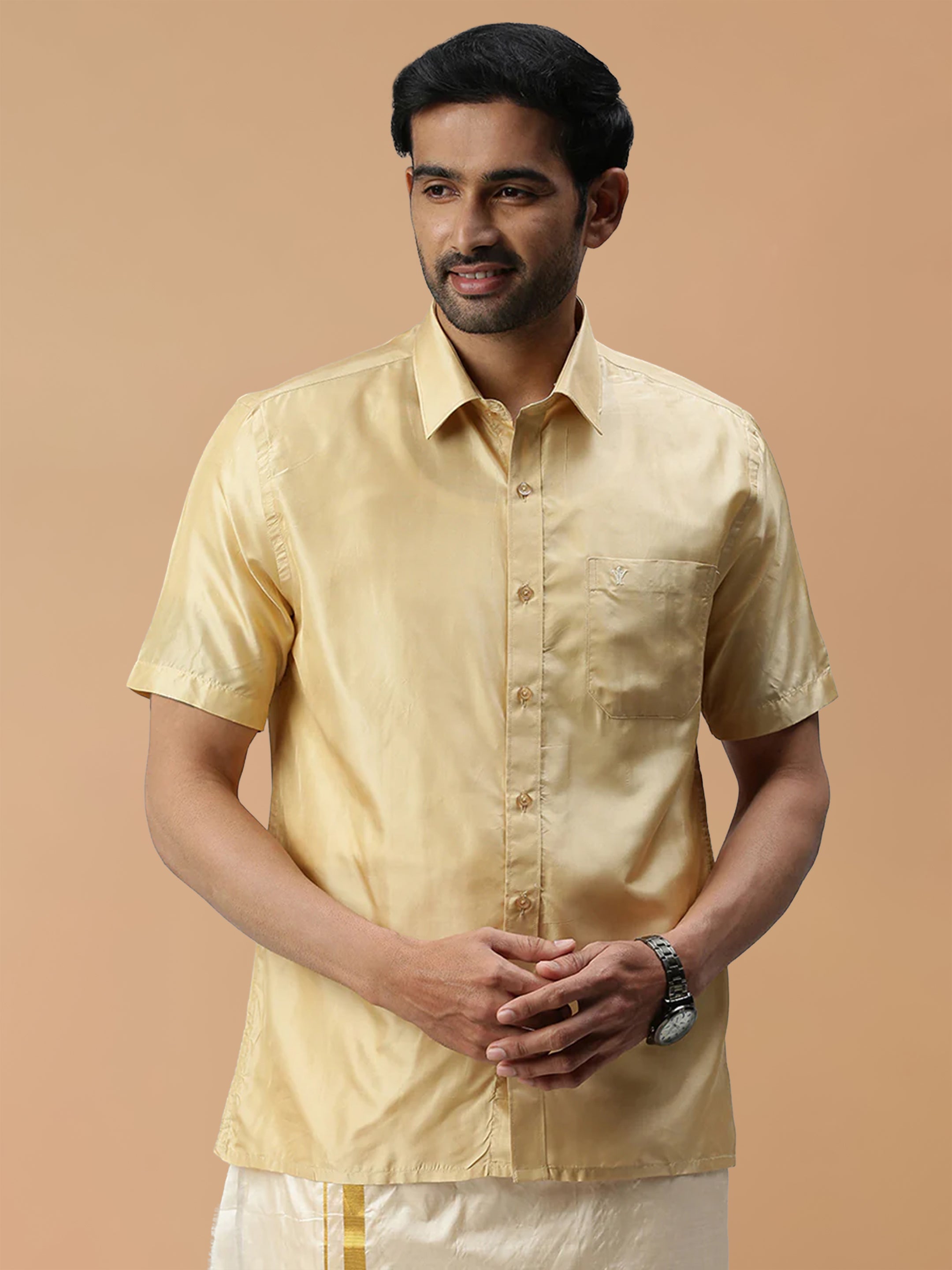 Pure Silk Sandal Shirt - Regular Fit