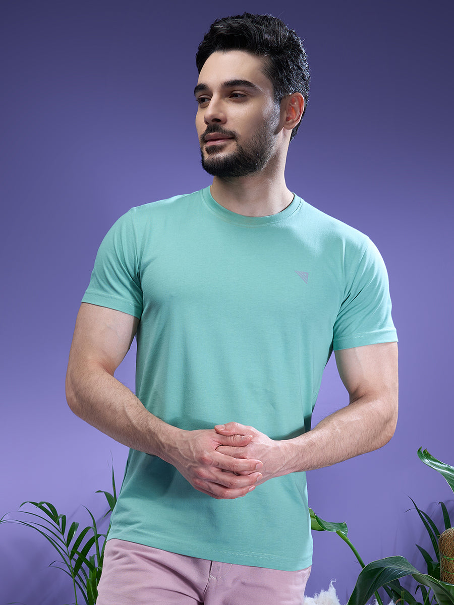 Men 100% Cotton Smart Fit Expert Tee Olive Green ET20