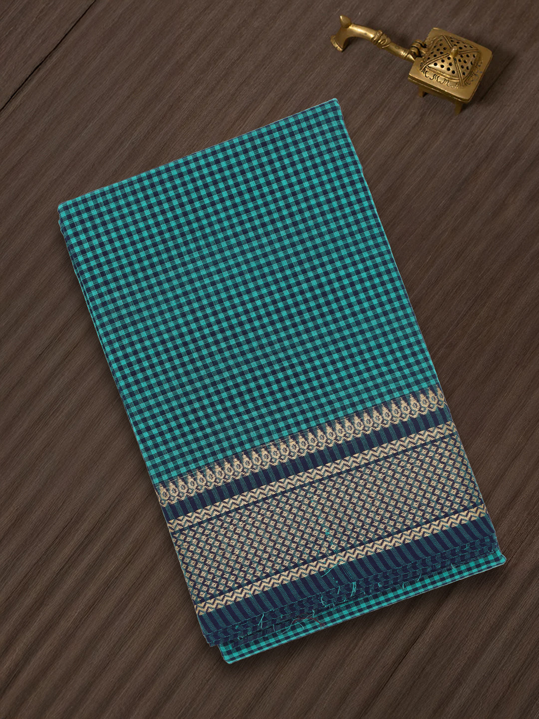 Women Green Pure Chettinad Cotton Saree PCS240