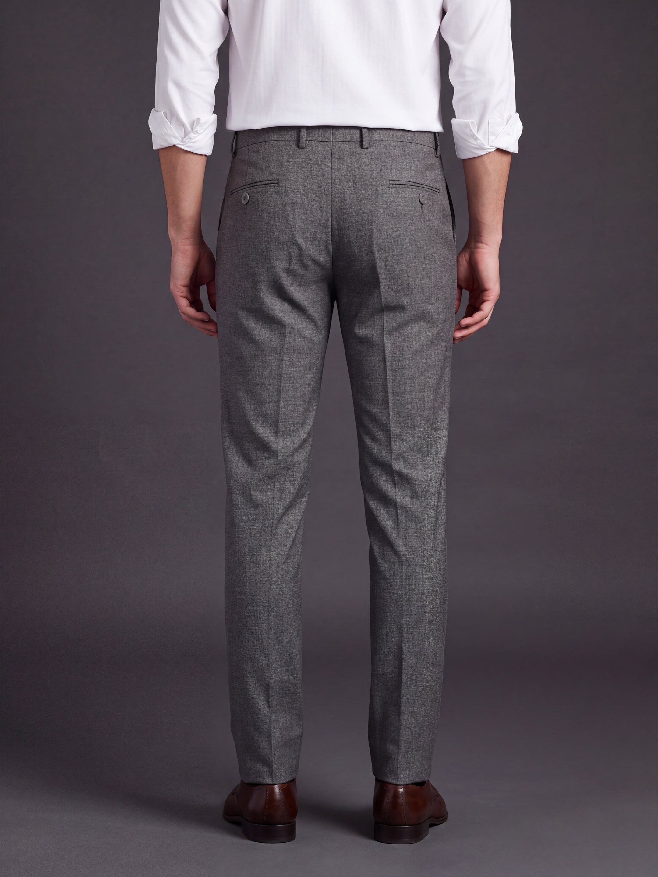 Prima Club Cotton Poly Viscose Stretchable Waistband Dark Grey Pants