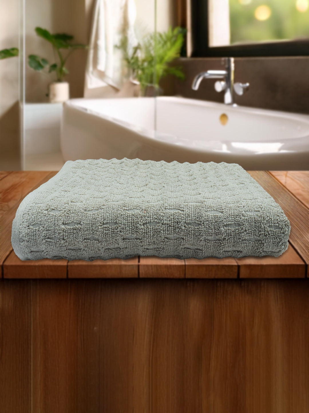 Luxury Terry Low Twist  Bath Towel Light Green